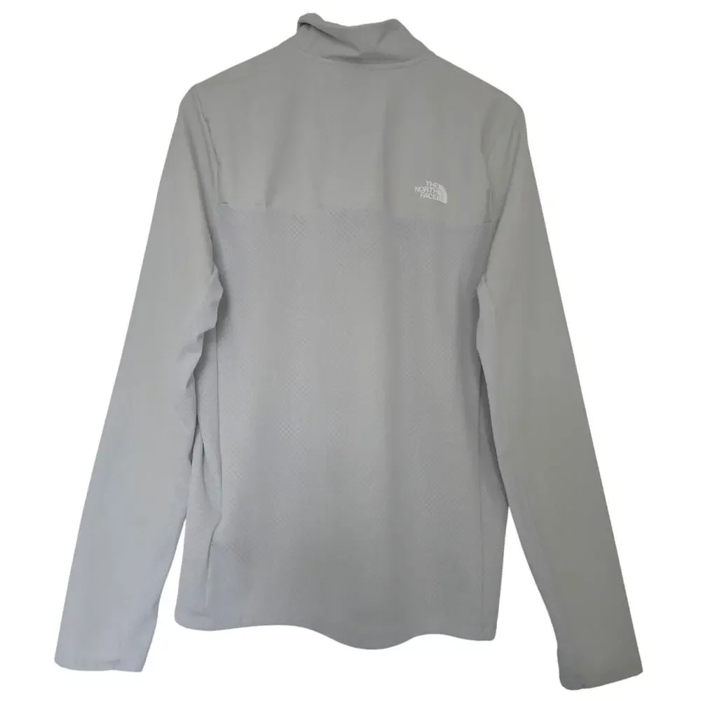 The North Face Mens 1/4Zip Pullover Jacket Anorak Light Gray Size M